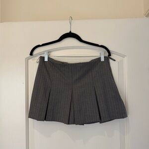 Zara Gray Pinstripe Mini Skirt